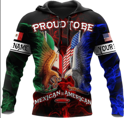 Mostprints Personalized Name Mexican Hoodie 3D, Mexican Hoodies for Men, Unisex Mexico Hoodie, Mexico Hoodies for Men (227)