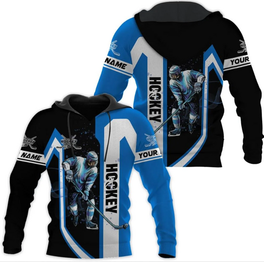 Personalized Name Hockey Hoodies 3D, Hockey Hoodies Sweatshirt For Unisex, Hockey Sport Hoodie Uniform For Team