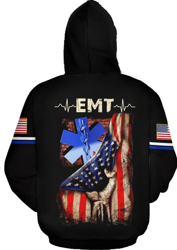 Customize Name EMS EMT Hoodie For Men And Women 3D All Over Printed Sportwear T Shirt, Zip Up Hoodie, Sweatshirt