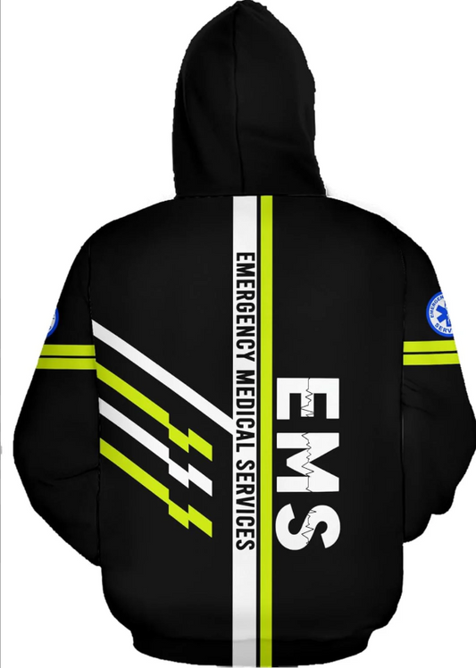 Personalized EMT Hoodie EMS Sweatshirt Custom EMS Zip Hoodie Paramedic Uniform Emergency Medical Technician Shirts