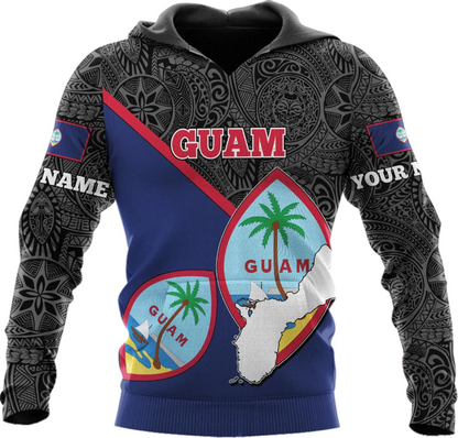 Personalized Guam Hoodie - Guahan Pride Zip Hoodie for Men & Women