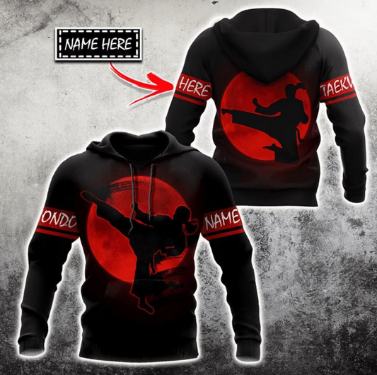Personalized Taekwondo 3D Shirt, Gift for Taekwondo Lover, Taewondo T-Shirts, Sweatshirt, Hoodie and Zip Hoodie
