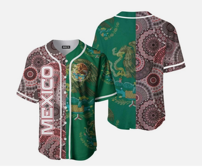 Custom name Mexico Baseball Jersey, Family Matching Jersey, Mexico Flag Jersey