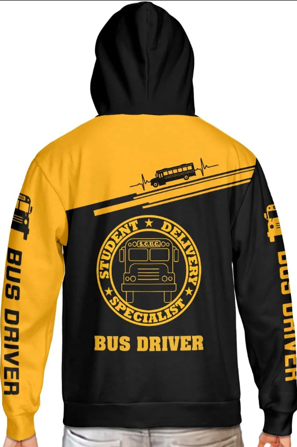 Personalized School Bus Driver Hoodie Yellow Bus Driver Hoodies School Bus Driver Sweaters Shirts Men & Women