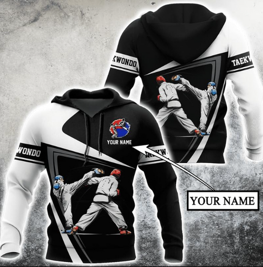 Personalized Taekwondo 3D Shirt, Gift for Taekwondo Lover, Taewondo T-Shirts, Sweatshirt, Hoodie and Zip Hoodie