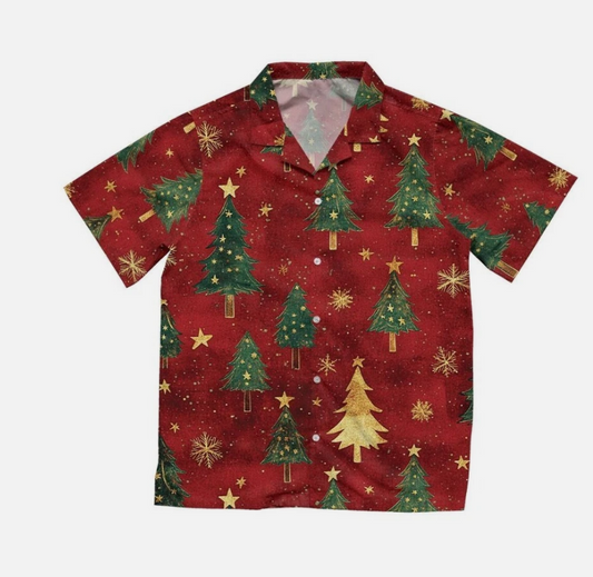 Christmas Tree Hawaiian Shirt For Men Women, Xmas Hawaiian Shirt