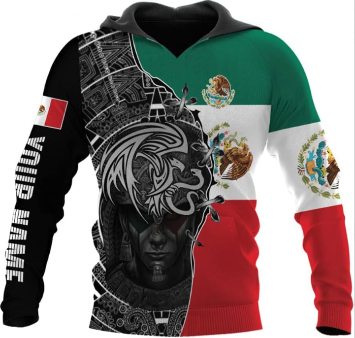 Mostprints Personalized Name Mexican Hoodie 3D, Mexican Hoodies for Men, Unisex Mexico Hoodie, Mexico Hoodies for Men