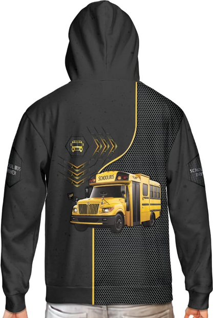 Personalized School Bus Driver Hoodie Yellow Bus Driver Hoodies School Bus Driver Sweaters Shirts Men & Women