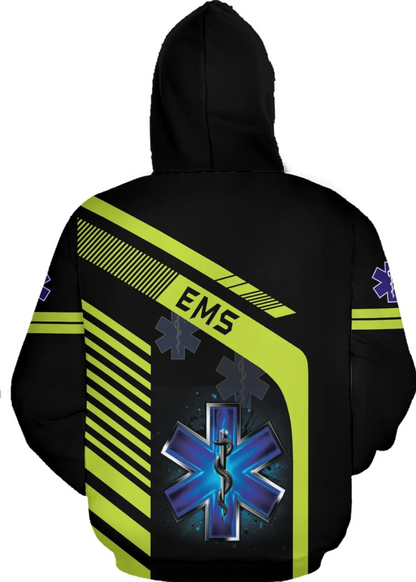 Personalized EMT Hoodie EMS Sweatshirt Custom EMS Zip Hoodie Paramedic Uniform Emergency Medical Technician Shirts