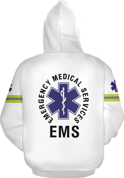 Personalized EMT Hoodie EMS Sweatshirt Custom EMS Zip Hoodie Paramedic Uniform Emergency Medical Technician Shirts