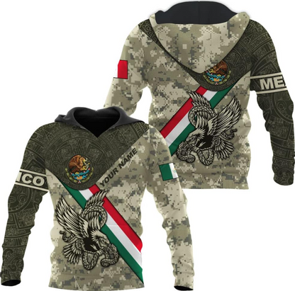Mostprints Personalized Name Mexican Hoodie 3D, Mexican Hoodies for Men, Unisex Mexico Hoodie, Mexico Hoodies for Men
