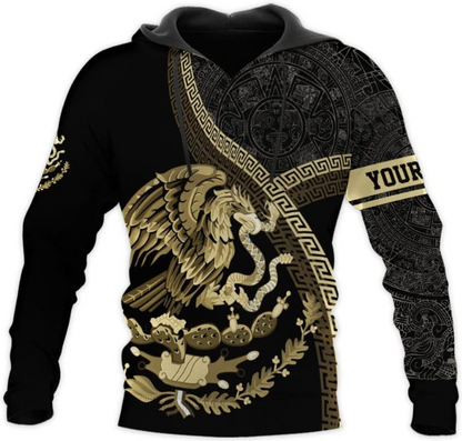 Personalized Name Mexican Hoodie 3D, Customized Mexican Hoodies for Men, Unisex Mexico Hoodie, Mexico Hoodies for Men 1