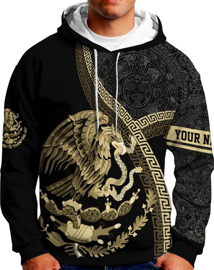 Personalized Name Mexican Hoodie 3D, Customized Mexican Hoodies for Men, Unisex Mexico Hoodie, Mexico Hoodies for Men 1