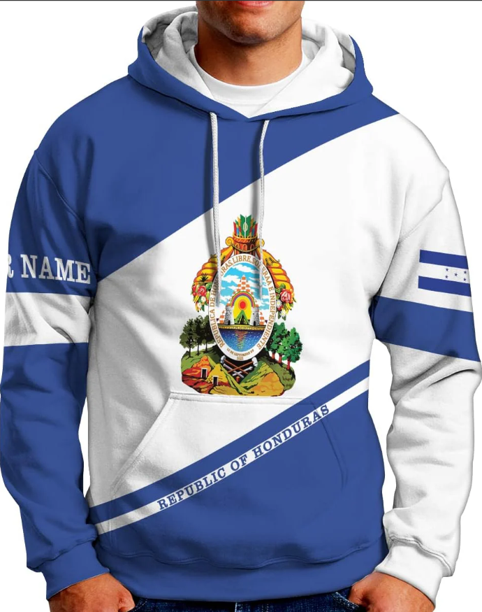 Personalized Honduras Hoodie Camisa Honduras Hoodies Honduras Sweaters Shirts Men & Women Honduran Pride Shirt
