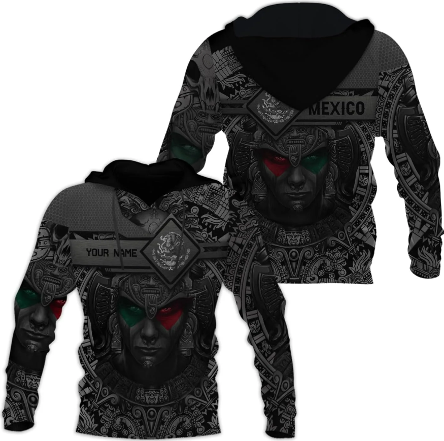 Mostprints Personalized Name Mexican Hoodie 3D, Mexican Hoodies for Men, Unisex Mexico Hoodie, Mexico Hoodies for Men