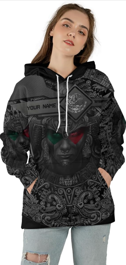 Mostprints Personalized Name Mexican Hoodie 3D, Mexican Hoodies for Men, Unisex Mexico Hoodie, Mexico Hoodies for Men