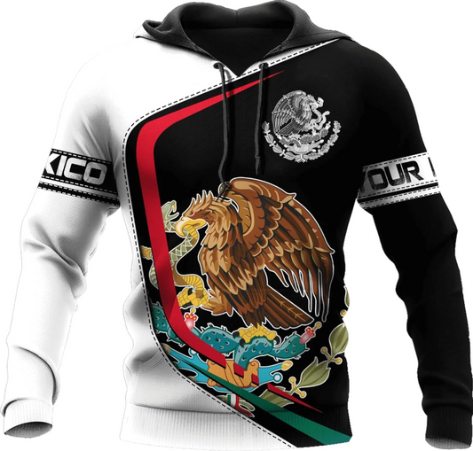 Personalized Name Mexican Hoodie 3D, Customized Mexican Hoodies for Men, Unisex Mexico Hoodie, Mexico Hoodies for Men, Women