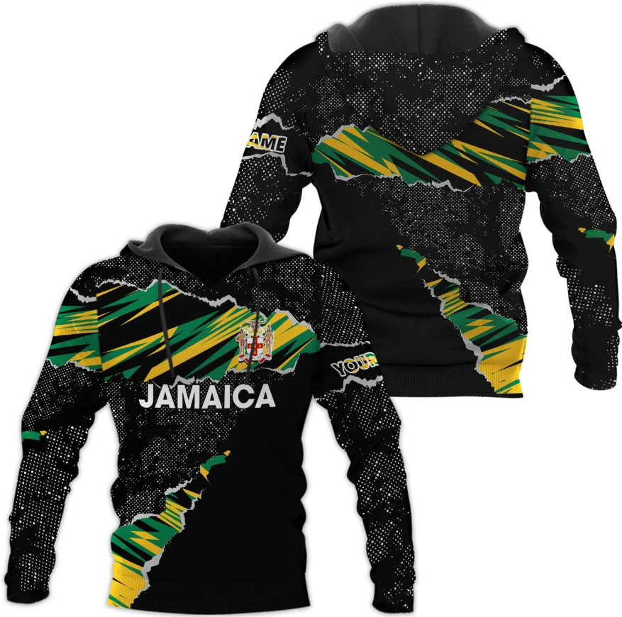Personalized Jamaica Hoodie Camisa Jamaica Hoodies Jamaica Sweaters Shirts Men & Women Jamaican Pride Shirt Gifts