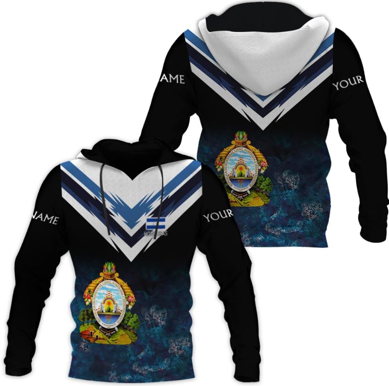 Personalized Honduras Hoodie Camisa Honduras Hombres Sweatshirt for Men Women Zip Hoodie Flag Honduran Pride Shirt