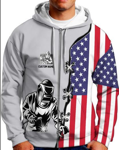 Personalized Welder Shirt 3D Unisex All Over Printed Sportwear Hoodie, TShirt, Zip Hoodie, Sweatshirt For Men Women