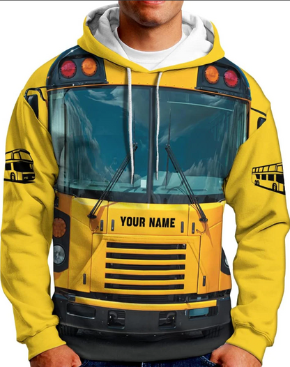 Personalized School Bus Driver Hoodie Yellow Bus Driver Hoodies School Bus Driver Sweaters Shirts Men & Women
