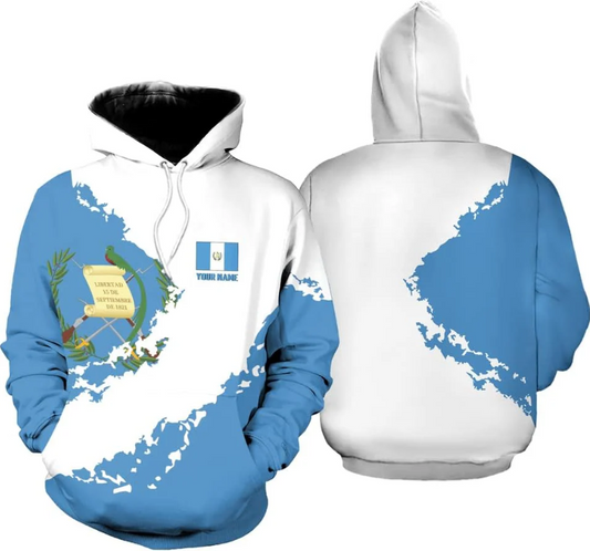 Personalized Name Guatemala Hoodie Guatemala Jersey Guatemalan Pride T-Shirt Guatemala 3D Zip Hoodie Men Women