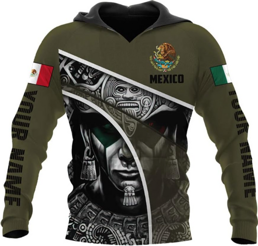 Personalized Name Camo flag Mexican Mexico Sudadera De Mexico Hombre Unisex Hoodie, T Shirt, Zip Up Hoodie, Sweatshirt For Men Women AD77 (382)