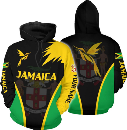 Personalized Jamaica Hoodie Camisa Jamaica Hoodies Jamaica Sweaters Shirts Men & Women Jamaican Pride Shirt Gifts