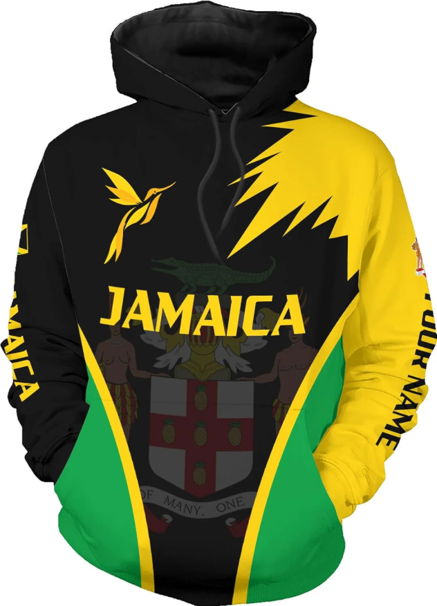 Personalized Jamaica Hoodie Camisa Jamaica Hoodies Jamaica Sweaters Shirts Men & Women Jamaican Pride Shirt Gifts