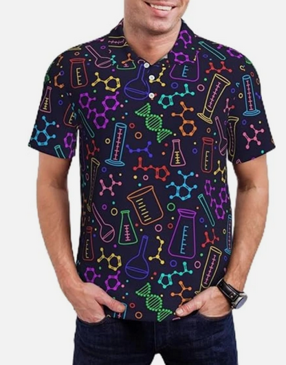 ATOurDealss Chemistry Science Print Hawaiian Shirts