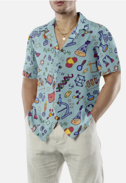 Chemistry Teacher Pattern Hawaiian Shirt