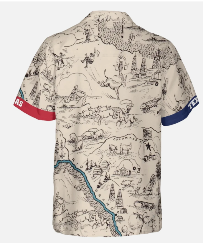 Texas State Map Hawaiian Shirt, Unique Texas Shirt For Texas Lovers