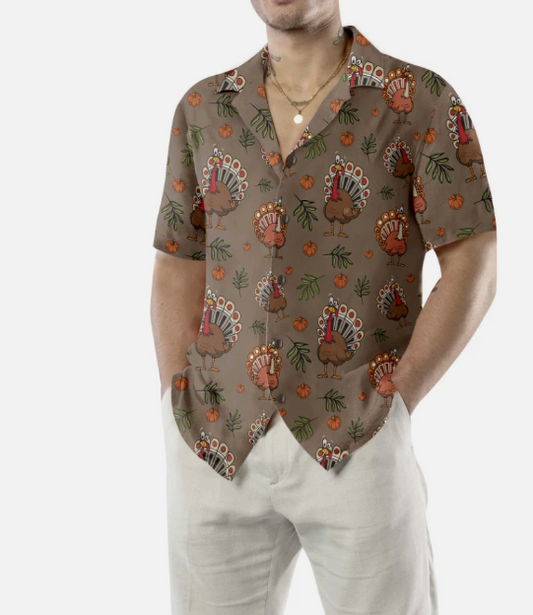 Thanksgiving Day Turkey Casual Thanksgiving Hawaiian Shirt