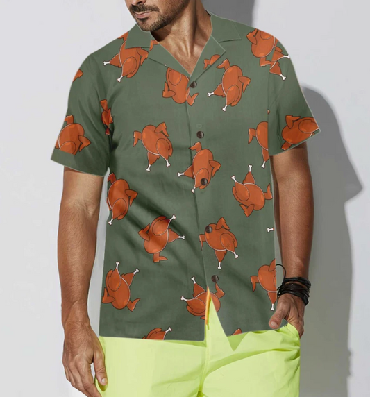 Thanksgiving Day Roasted Turkey Pattern Hawaiian shirt, Funny Thanksgiving Shirt