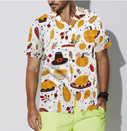 Thanksgiving Pattern Hawaiian Shirt