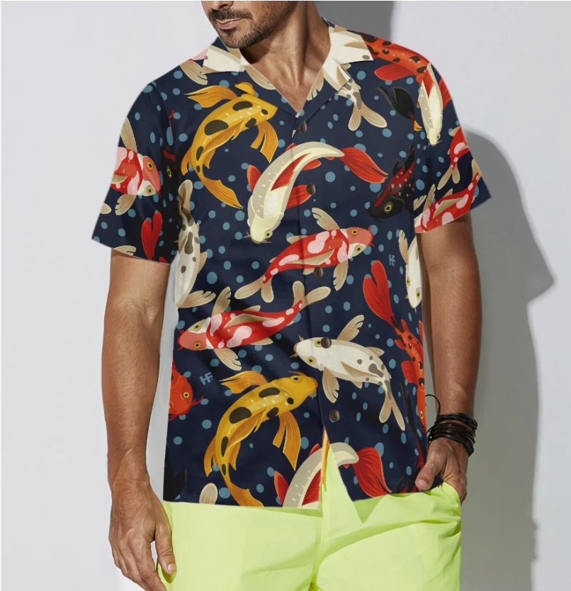 Koi Fish Pattern v1 Hawaiian Shirt