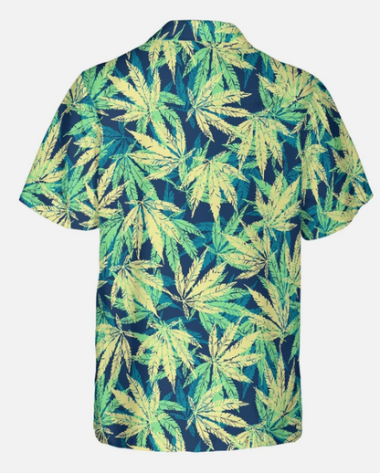Tropical Marijuana Leaves Shirt For Men Hawaiian Shirt