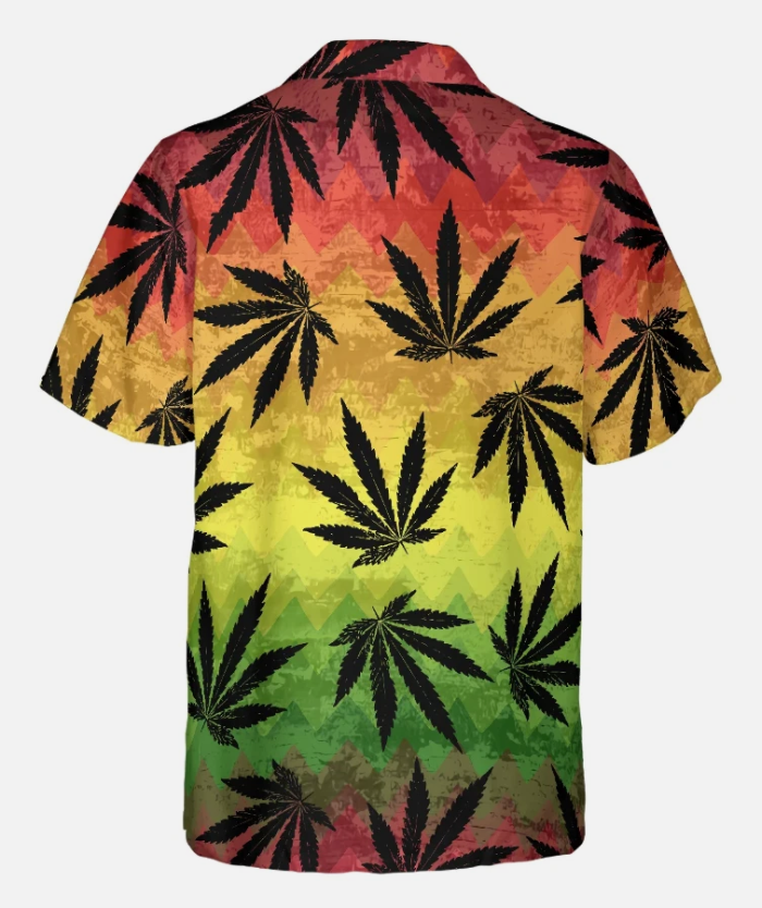 Marijuana Leaf Rasta Hawaiian Shirt