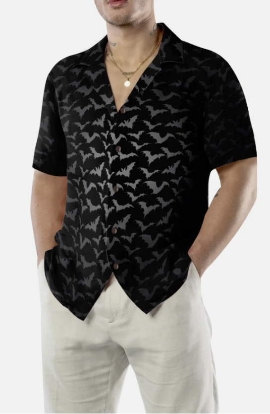 Seamless Bat Goth Hawaiian Shirt