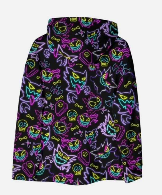 Gengar Hoodie Shirt Unisex Tropical Kawaii Hoodie Crewneck Sweatshirt Ghost Funn