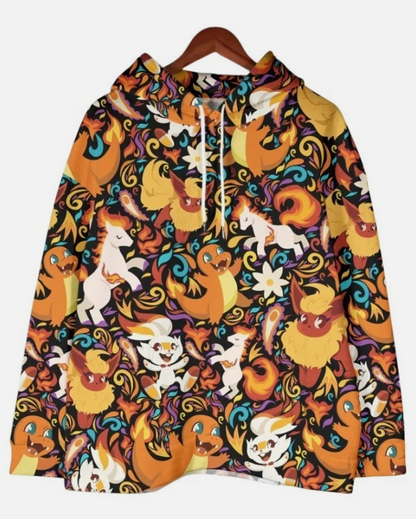 Charmander Hoodie Shirt Scorbunny Unisex Hoodie Kawaii Hoodie Cute Charman