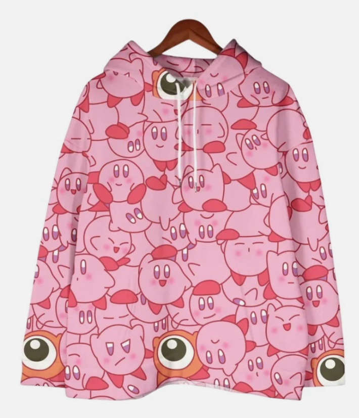 Kirby Hoodie Shirt Trendy Unisex Hoodie Anniversary Hoodie Kirby Shirt Gifts