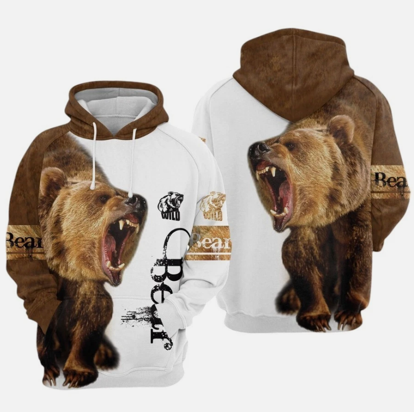 Unisex Novelty Bear Lover Hoodie, Bear Sweatshirt, Bear Forest Hoodie