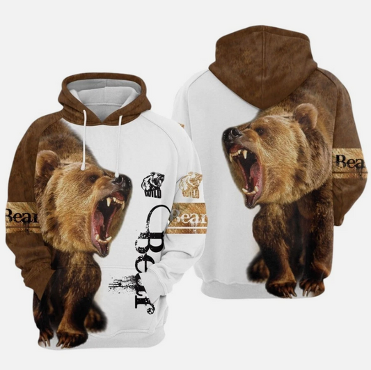 Unisex Novelty Bear Lover Hoodie, Bear Sweatshirt, Bear Forest Hoodie