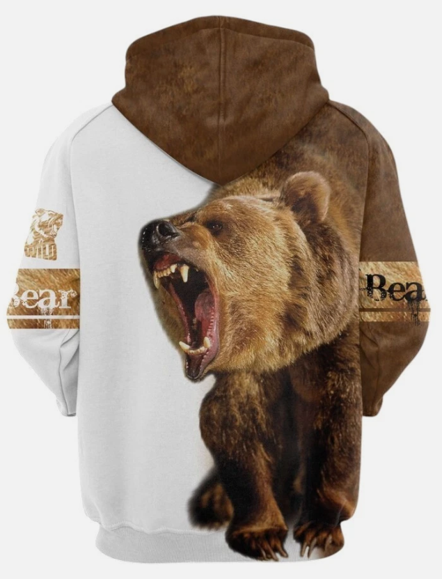 Unisex Novelty Bear Lover Hoodie, Bear Sweatshirt, Bear Forest Hoodie