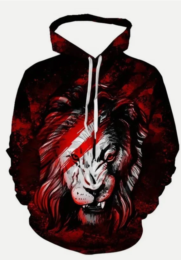 3D Hoodie for Men, Men's Casual Pattern Design Hoodie Sweater