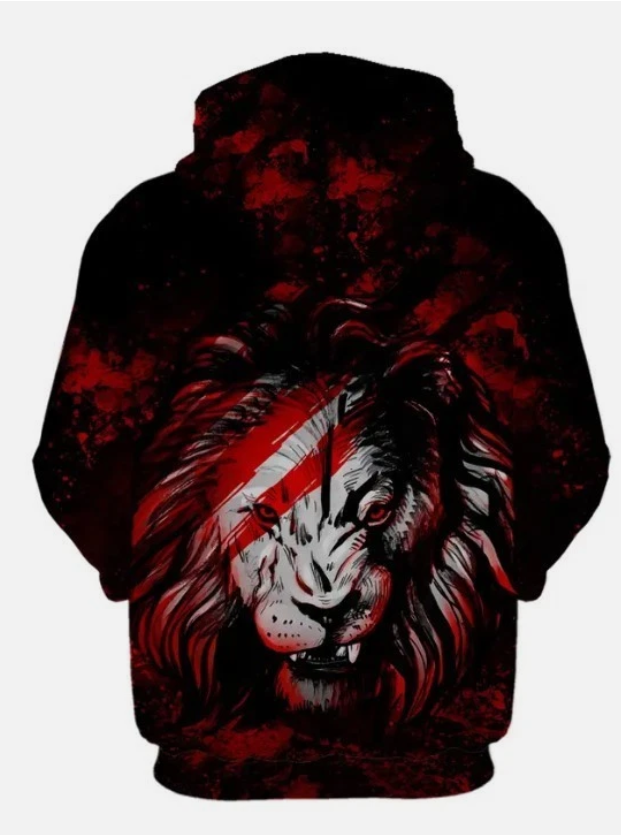 3D Hoodie for Men, Men's Casual Pattern Design Hoodie Sweater