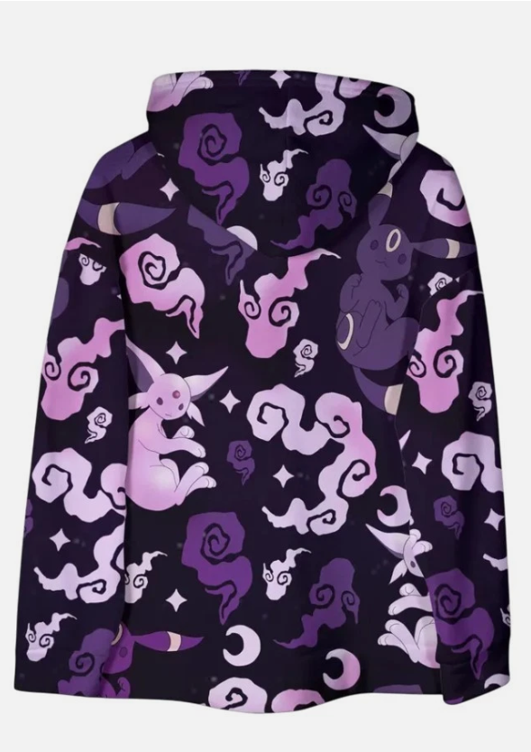 Umbreon Hoodie Shirt Espeon Unisex Hoodie Kawaii Hoodie Cute Umbreon Shirt