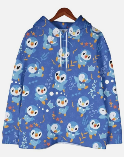 Piplup Hoodie, Cute Graphic Hoodie, Kawaii Hoodie, Unisex Hoodie, Christmas Hood
