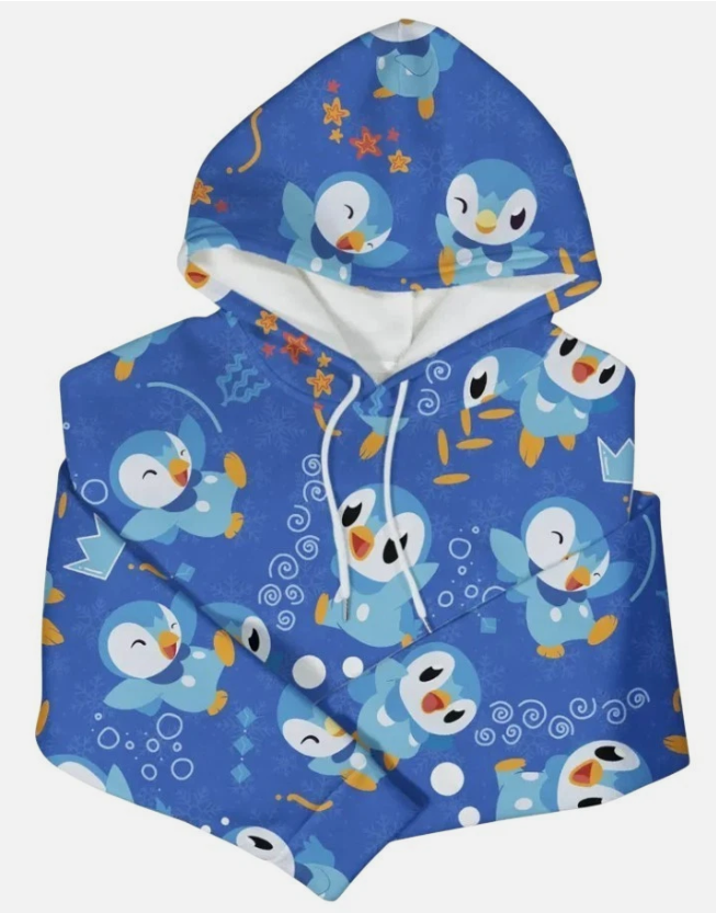 Piplup Hoodie, Cute Graphic Hoodie, Kawaii Hoodie, Unisex Hoodie, Christmas Hood